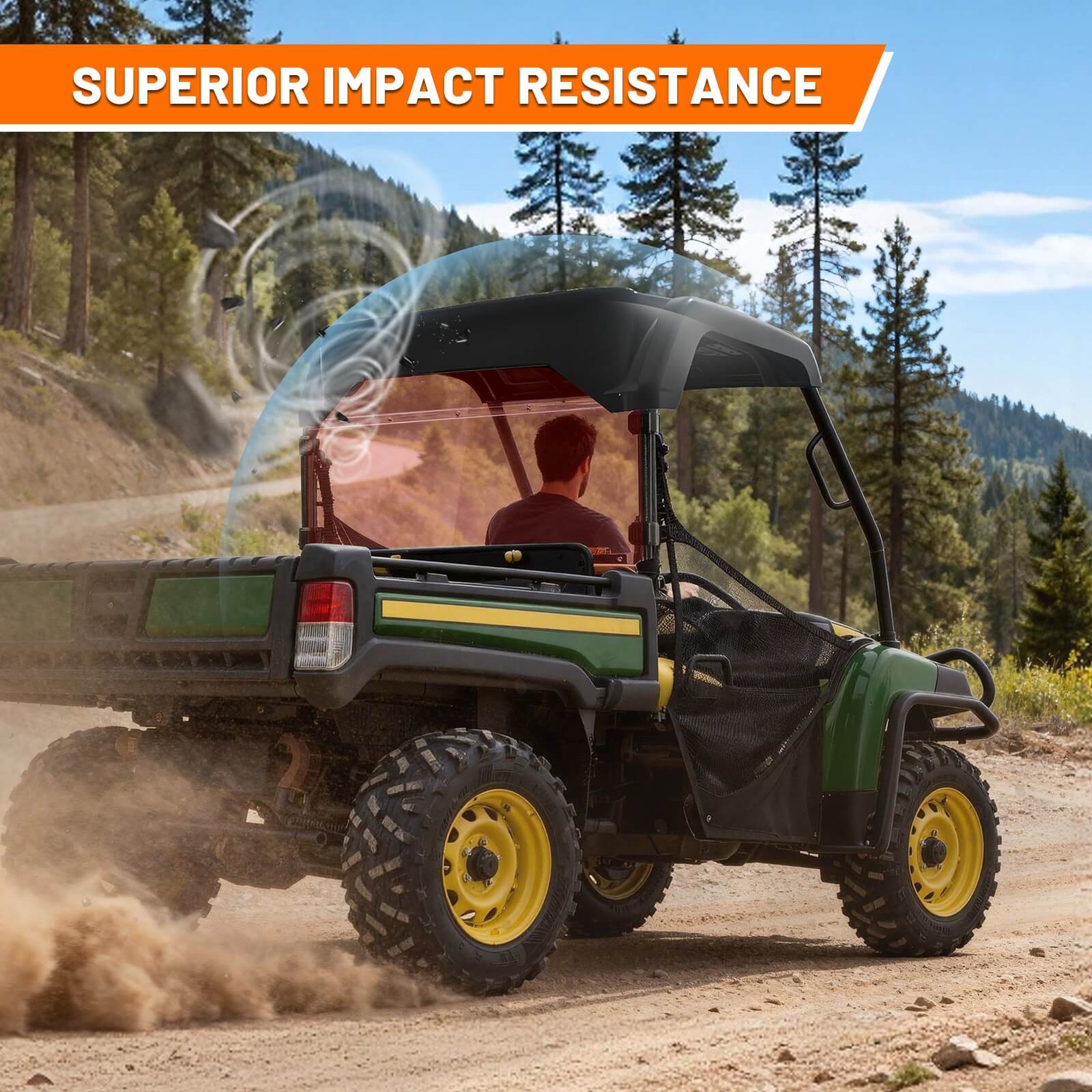 StarknightMT Gator HPX 620i Rear Windshield impact reistance