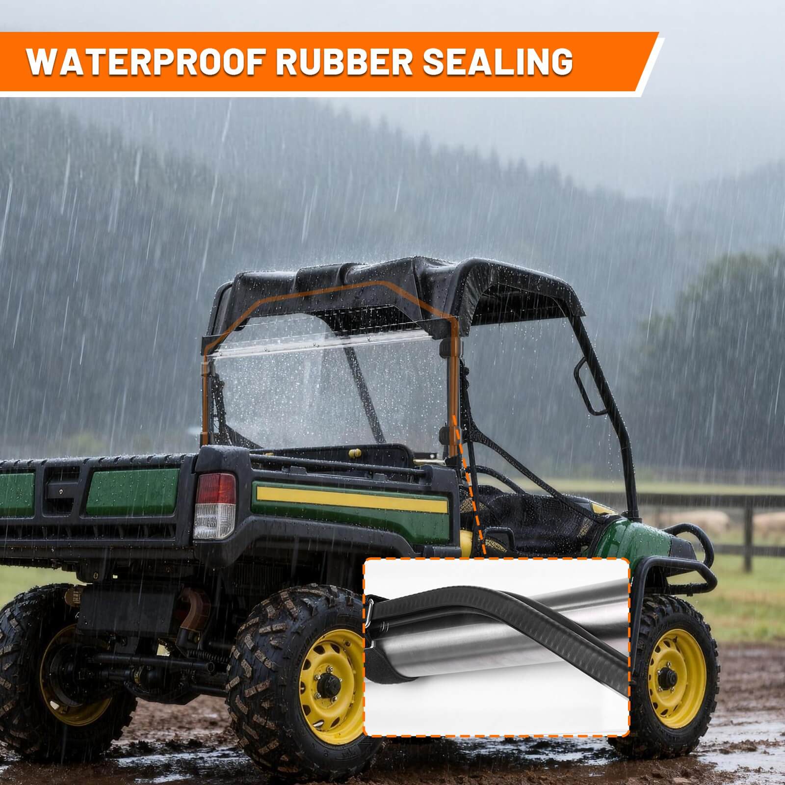 Gator HPX 620i Rear Windshield Rubber Sealing