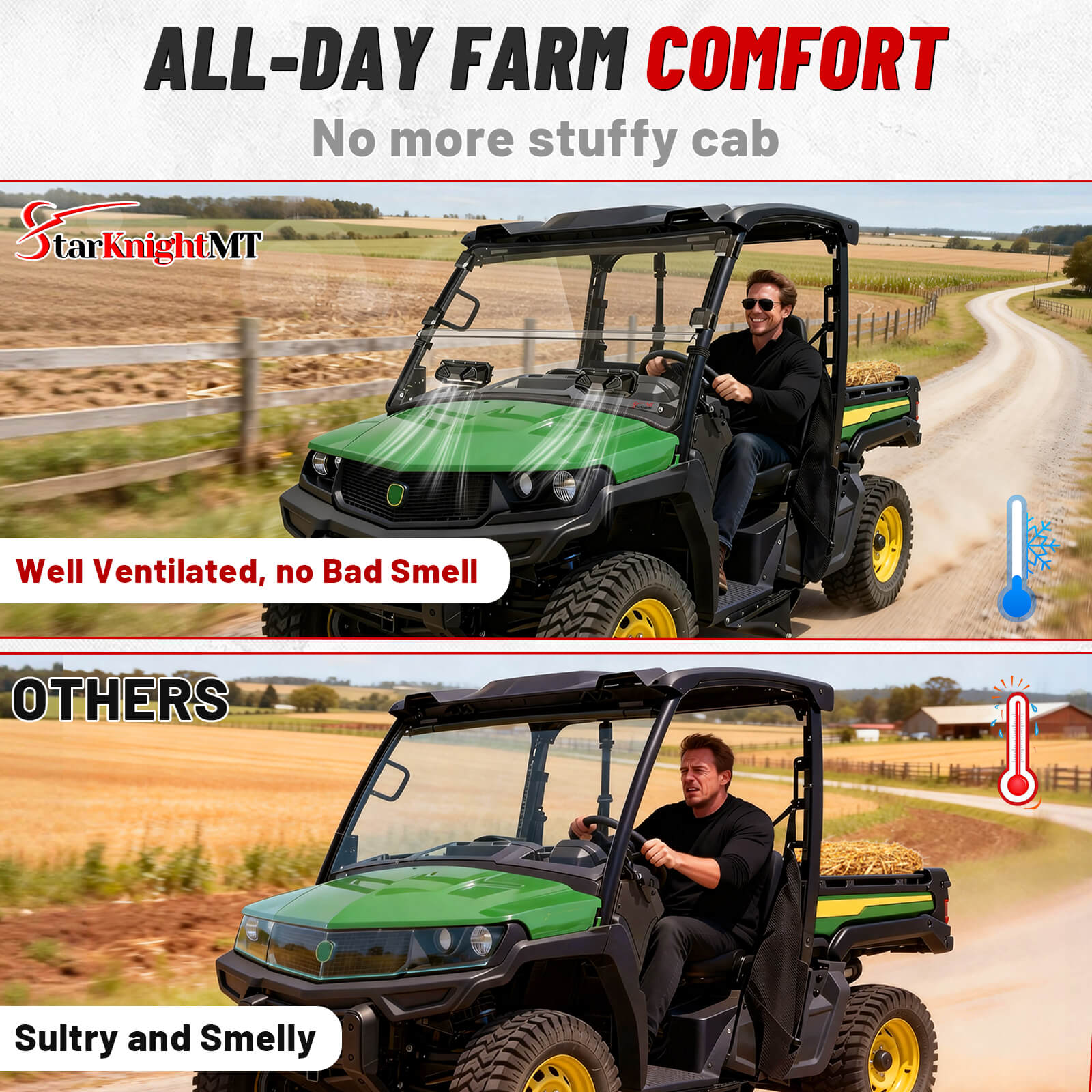 Gator XUV 865E Vented Windshield Provide Comfort