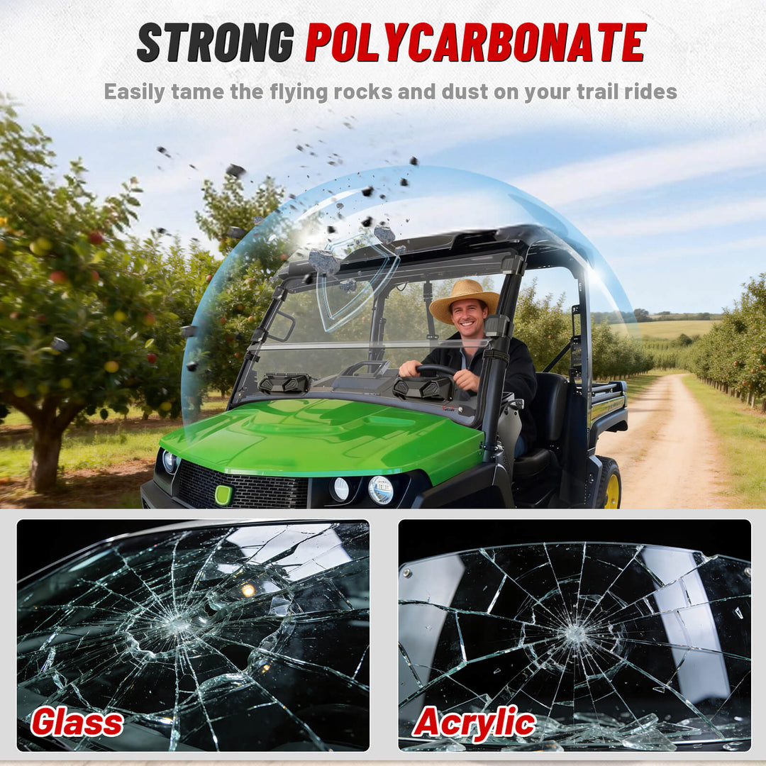 John Deere Gator XUV 835E/835M/865E/865M Vented Windshield