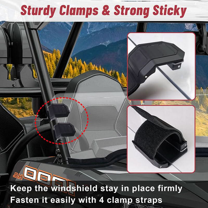 rzr 1000 half windshield sturdy clamps 