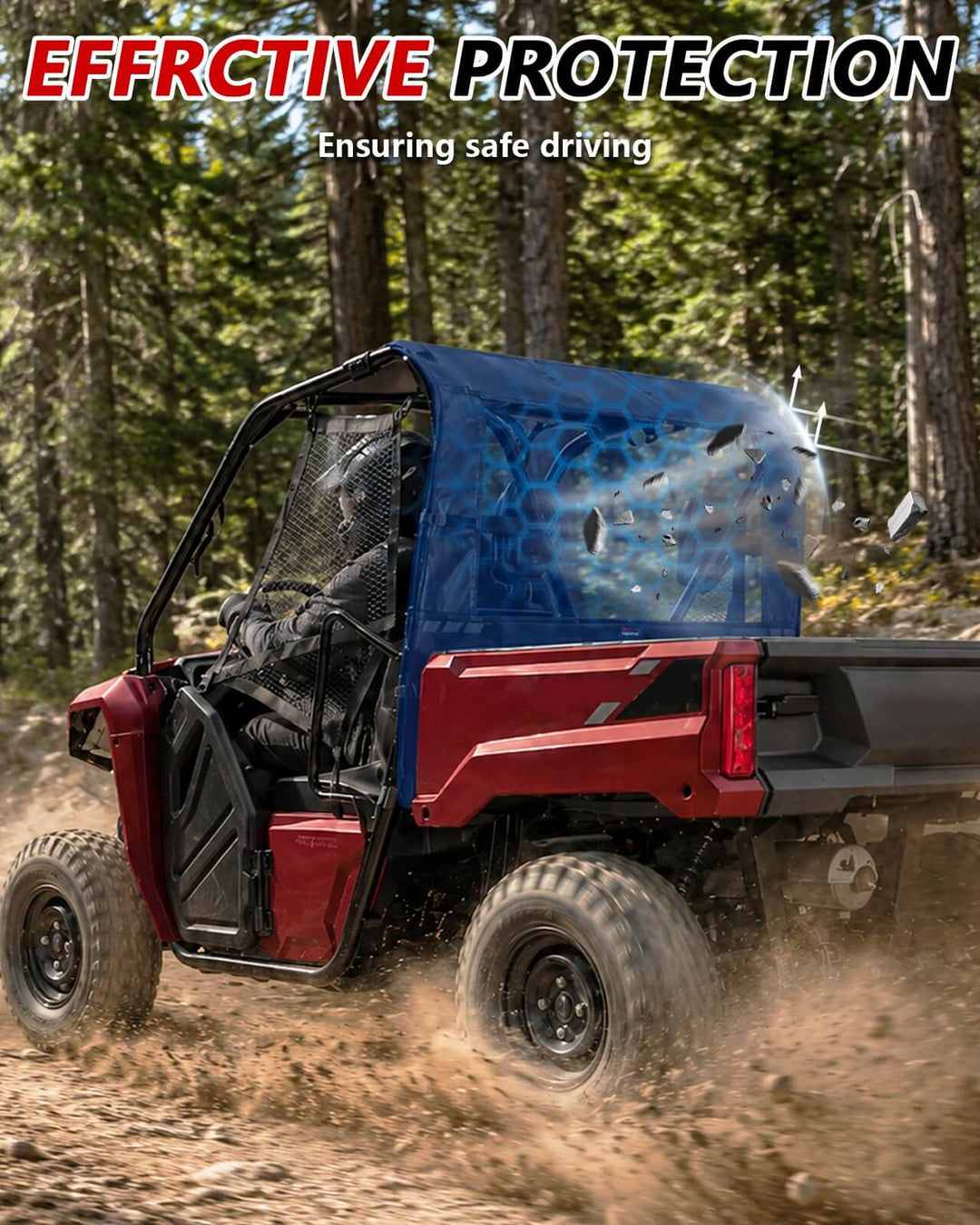 Honda Pioneer 520 Rear Soft Windshield Protection