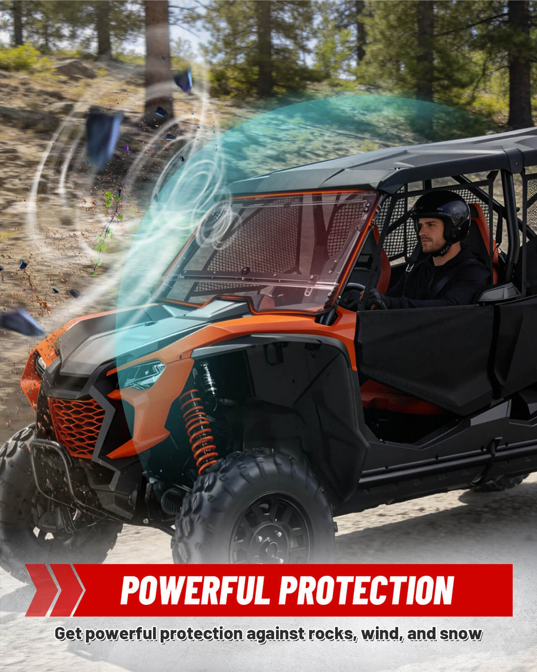 Honda Talon 1000x Flip Windshield Protect Against Rocks, Wind and Snow