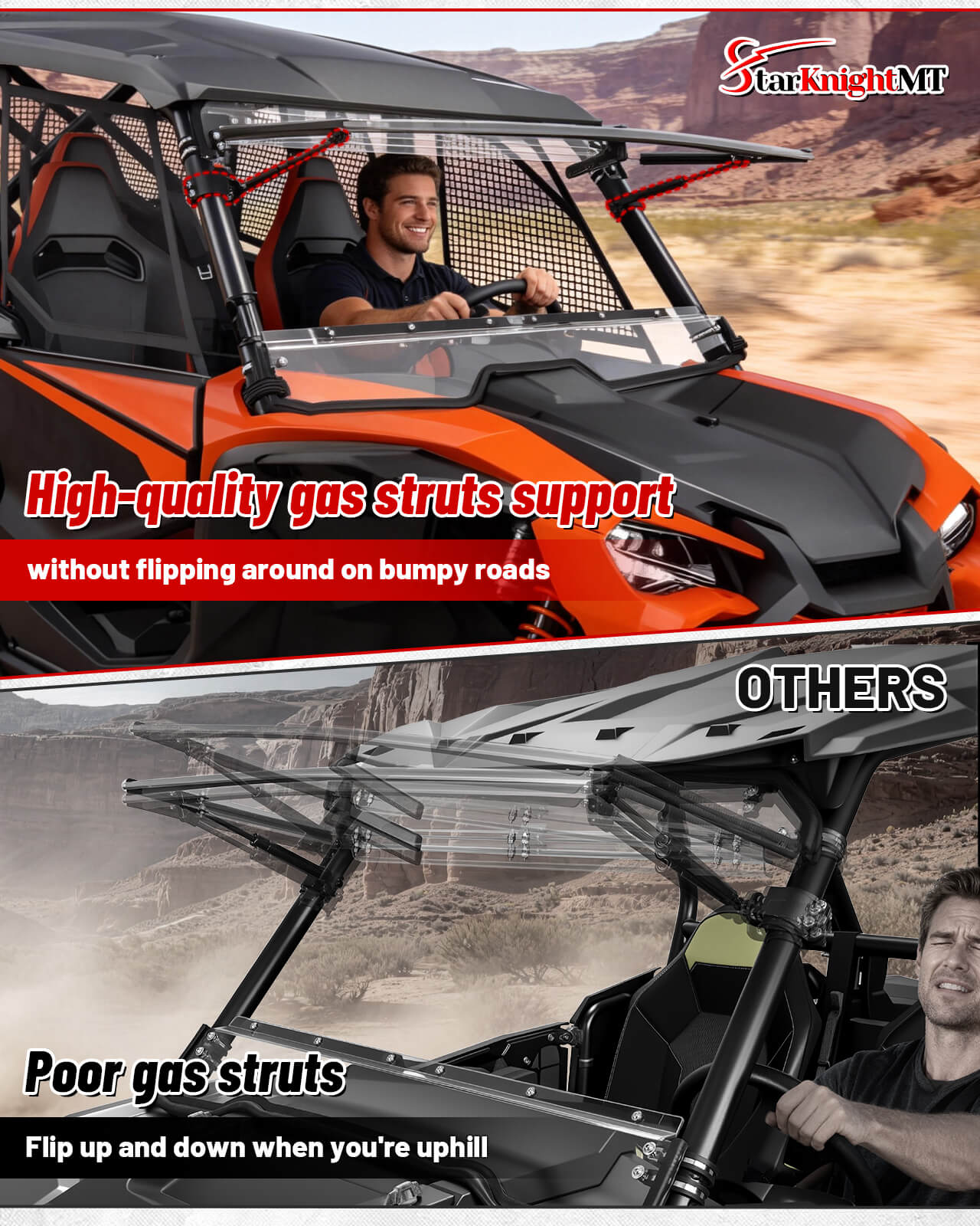 Honda Talon 1000x Flip Windshield Gas Struts Support