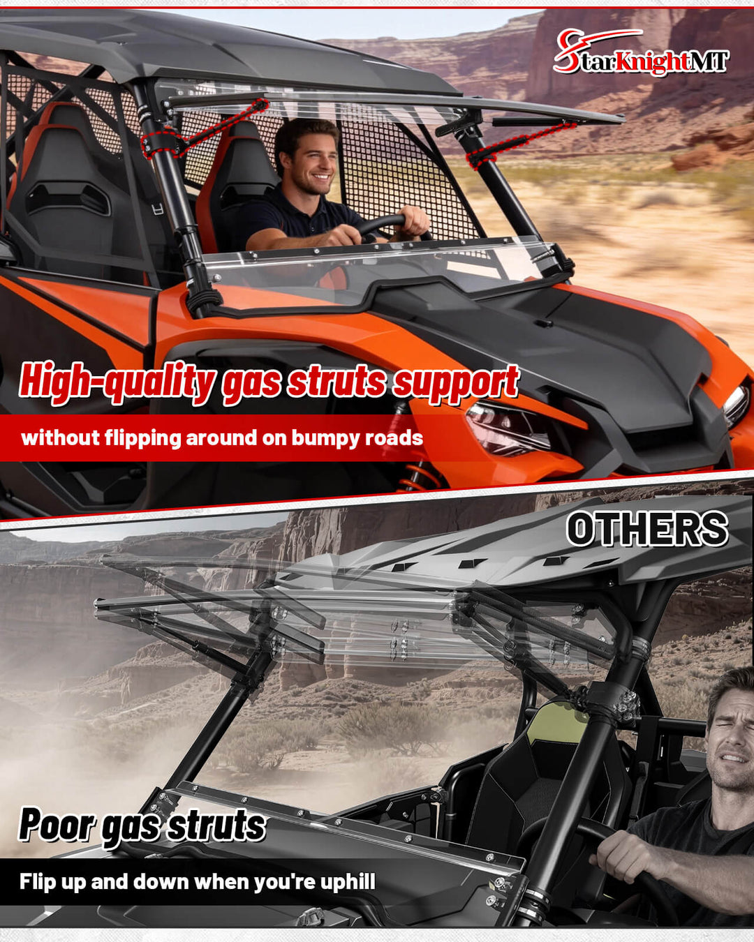 Honda Talon 1000x Flip Windshield Gas Struts Support