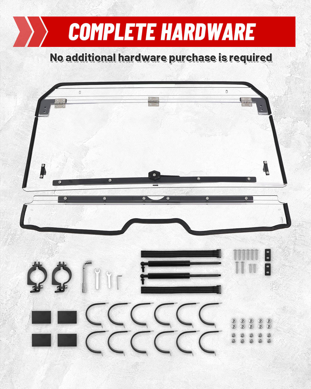 Honda Talon 1000x Flip Windshield Hardware