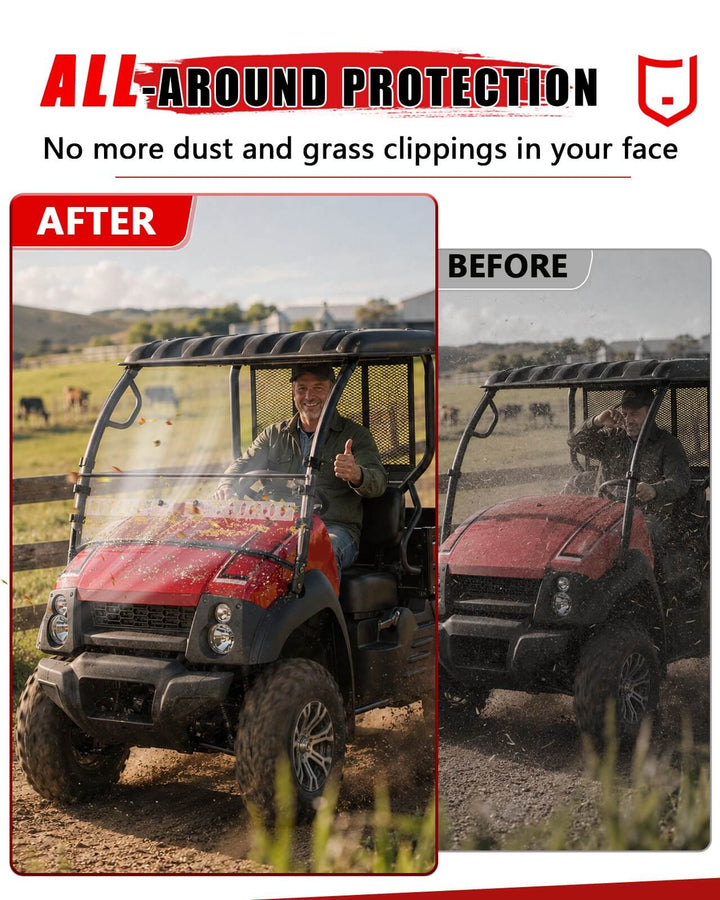 Kawasaki Mule 600/610 Vented Windshield All-round protection