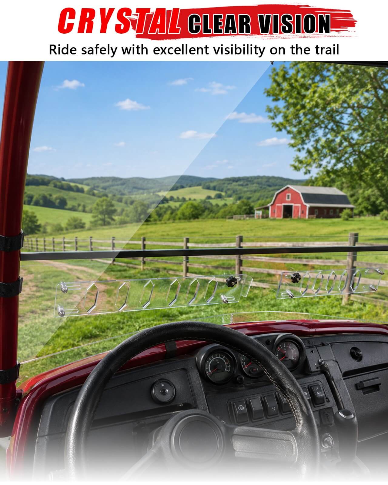 Kawasaki Mule 600/610 Vented Windshield Clear Vision