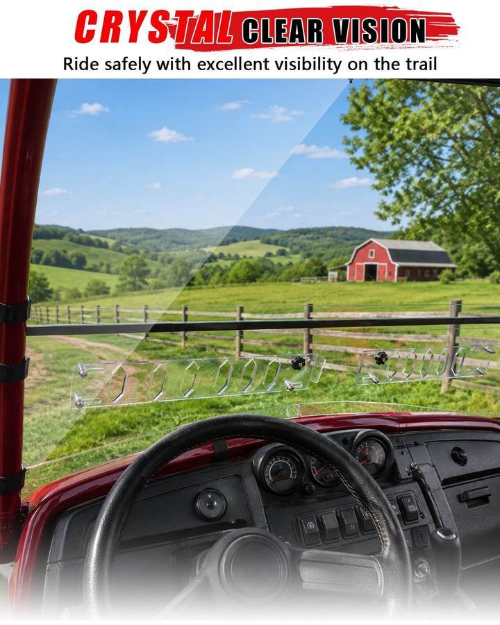Kawasaki Mule 600/610 Vented Windshield Clear Vision