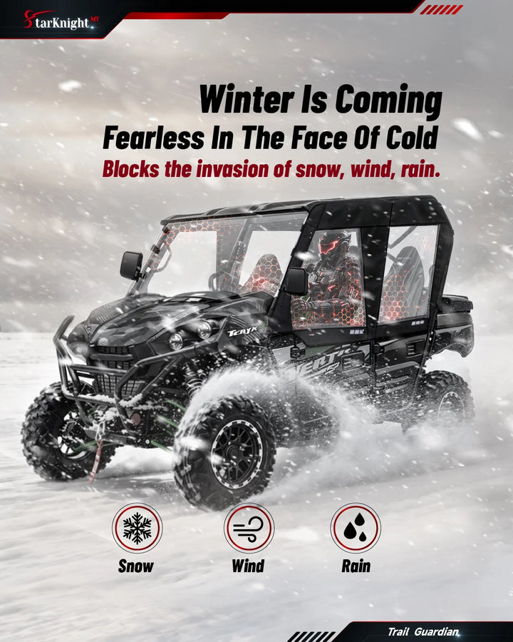 Kawasaki Teryx 4 800 Soft Cab Enclosure Block snow, wind, rain