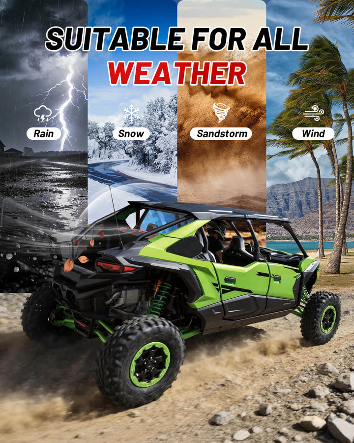 Kawasaki Teryx 4/5 H2 Rear Windshield suitable for all weather