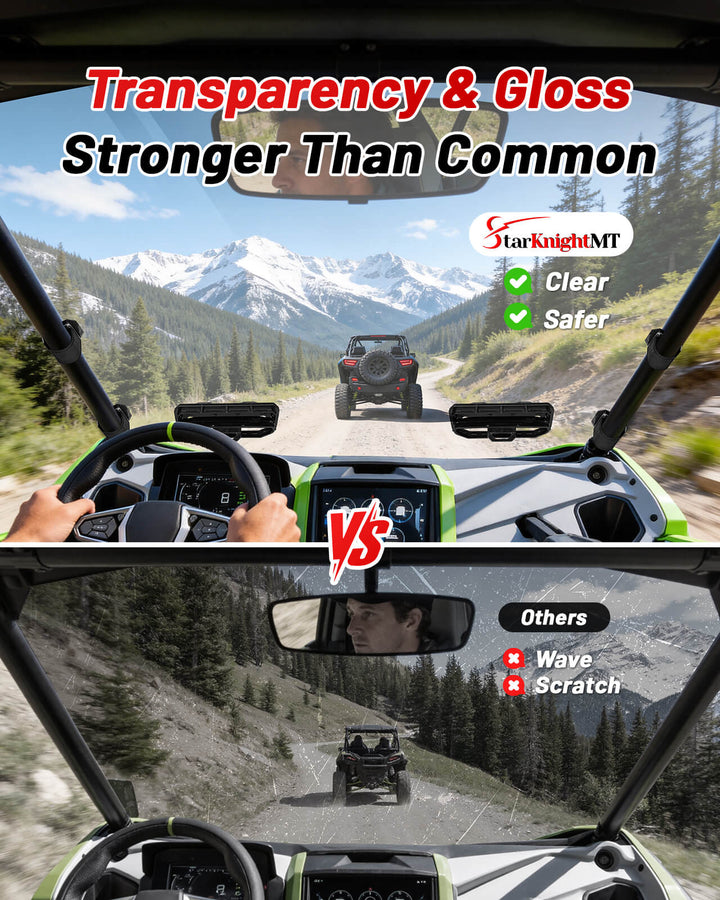 Kawaski Teryx4 H2 Vented Windshield Transparency