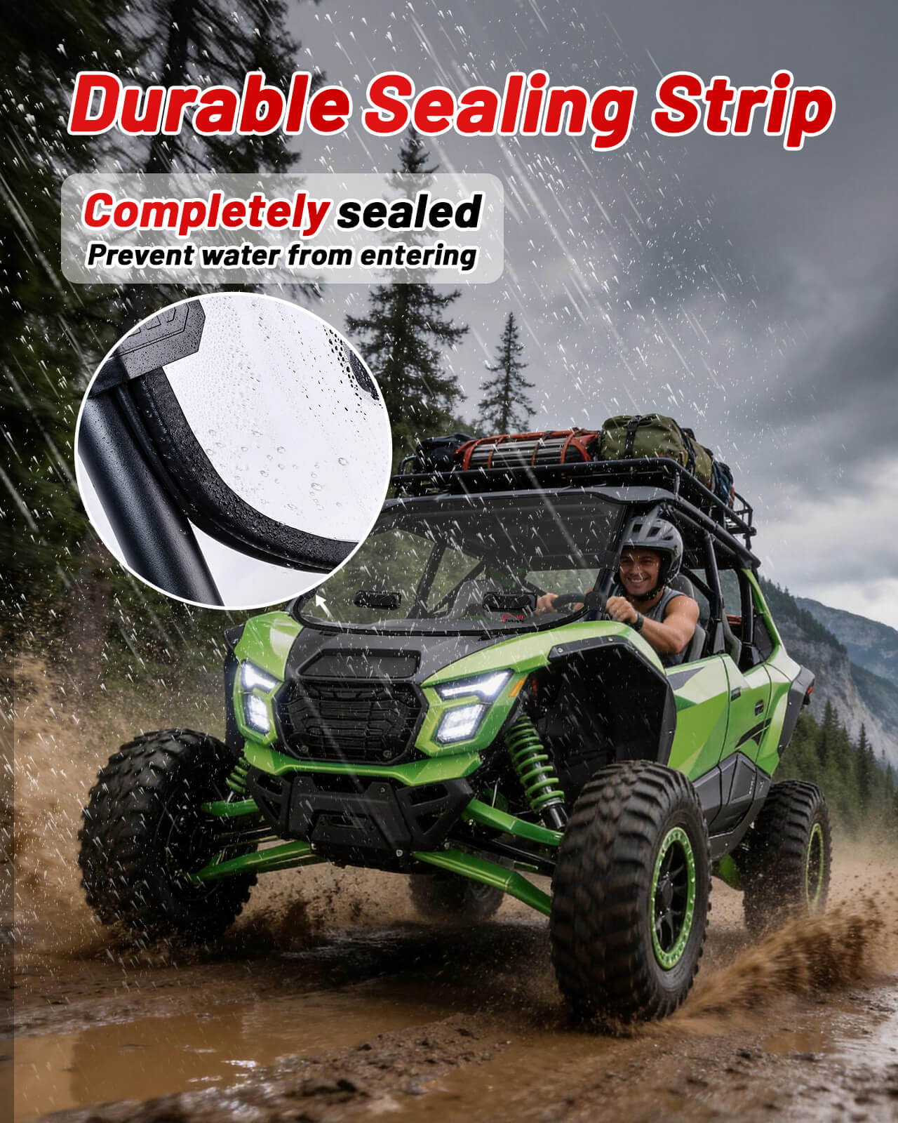 Kawasaki Teryx4 H2 Vented Windshield  Sealing Strip