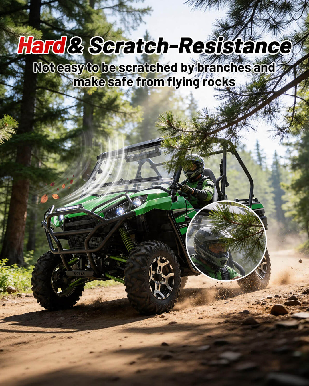 Kawasaki Teryx 800 Flip Windshield Scratch-resistance