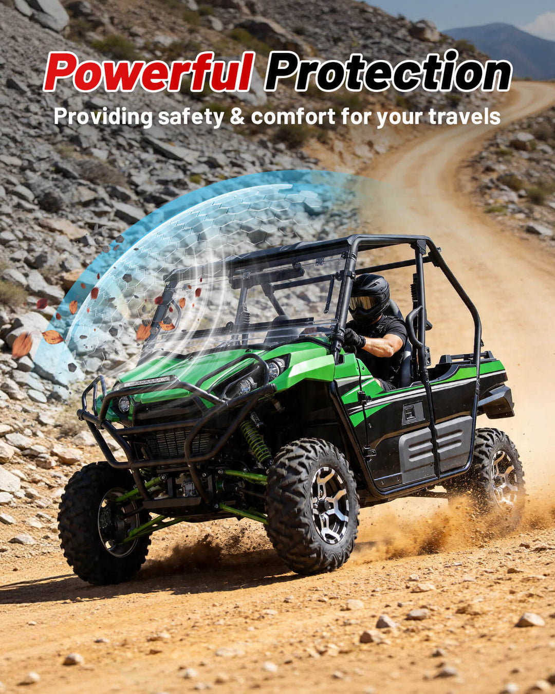 Kawasaki Teryx 800 Flip Windshield Protection