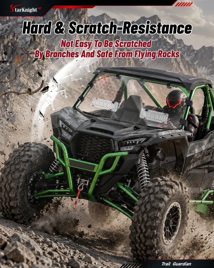 Kawasaki Teryx KRX 1000 Sliding Vent Windshield scratch-resistance