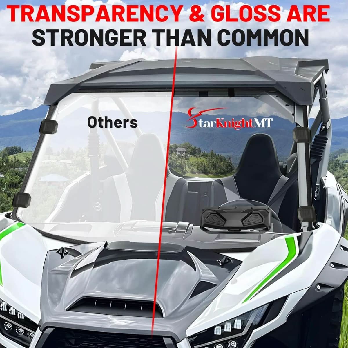 thumbnail image 2 of Kawasaki Teryx KRX 1000 Scratch Resistant Full Windshield 2 of 13