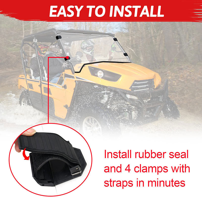 easy to install the teryx4 750 windshield