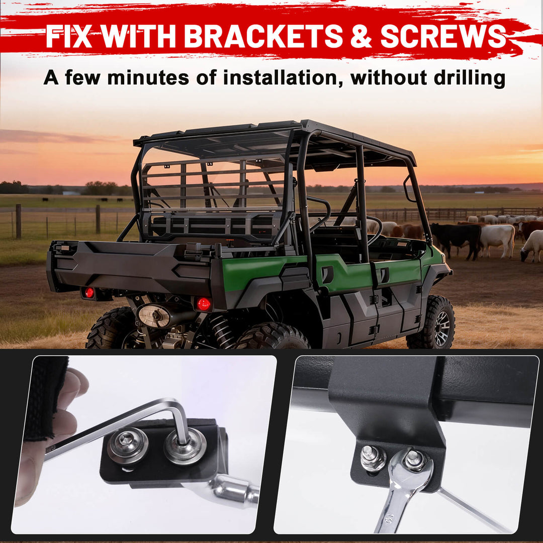 Easy to install the mule pro dxt rear windshield