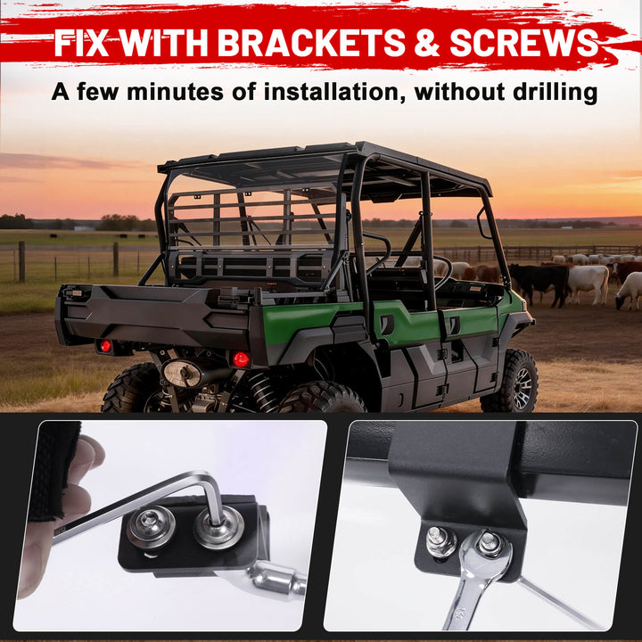 Easy to install the mule pro dxt rear windshield