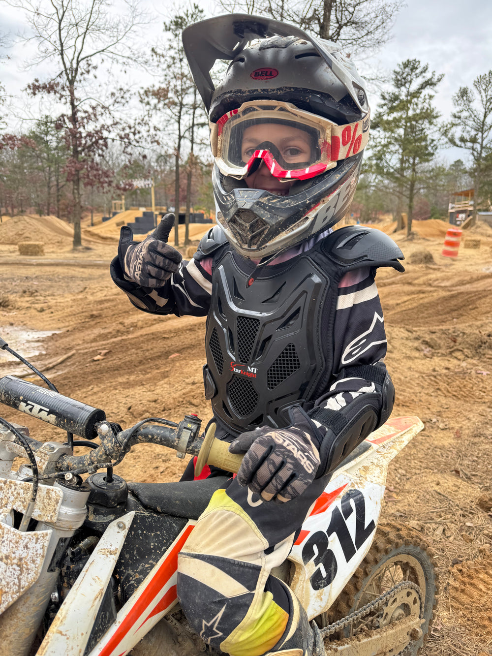 TK-@blue6laserengraving Wearing StarknightMT Kid Dirt Bike Armor