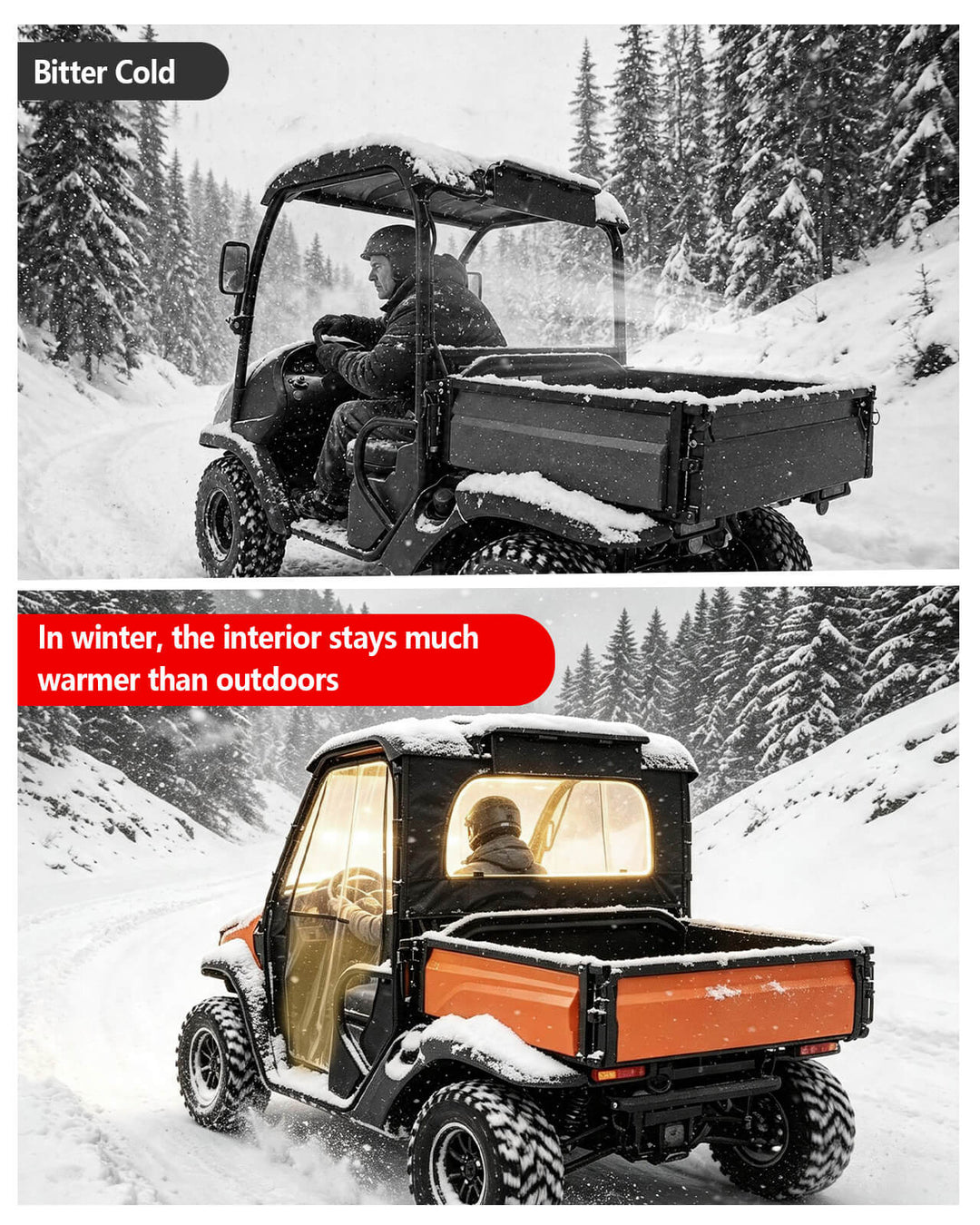 Kubota RTV 400/500/520 Soft Rear Windshield