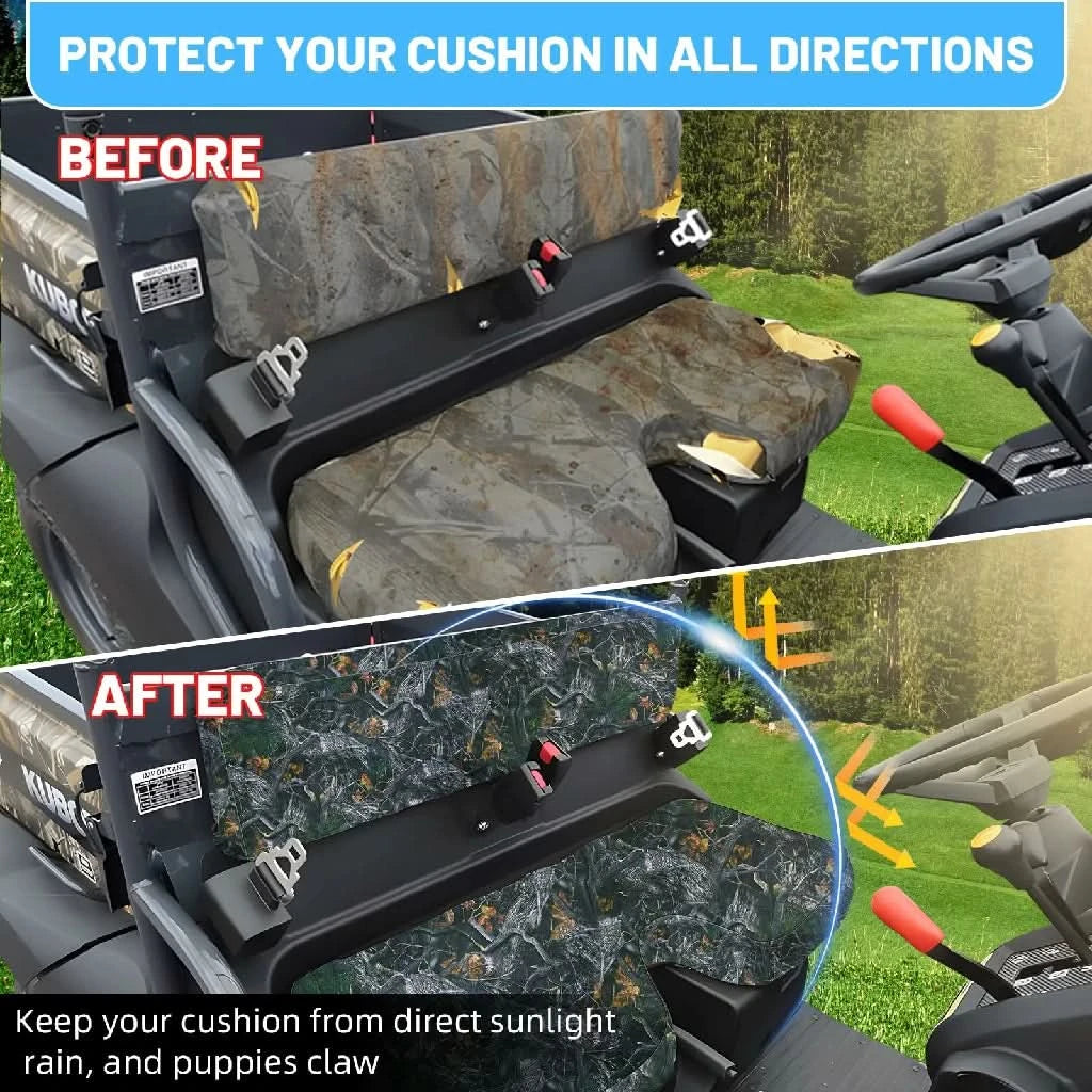 before and after install RTV 500 camo seat covers 