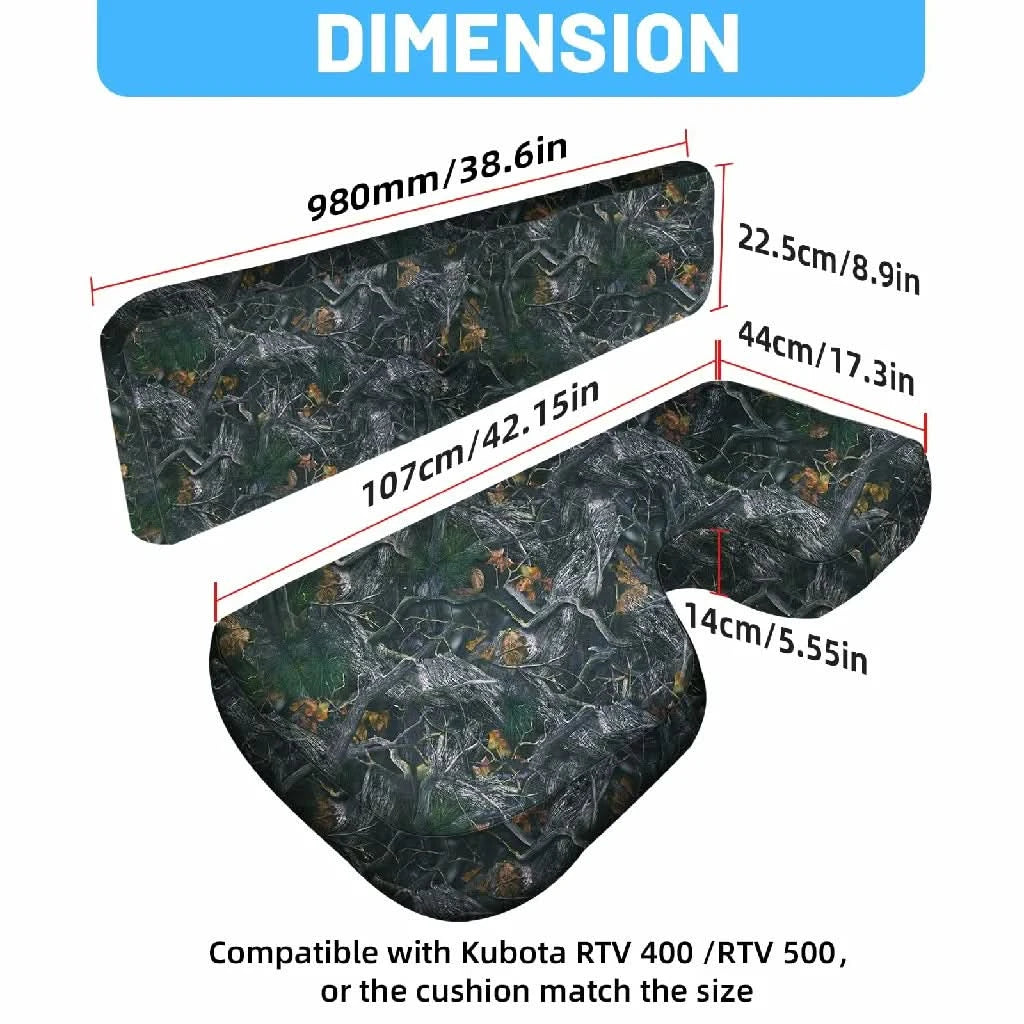 dimension of trv 500 camo seat covers