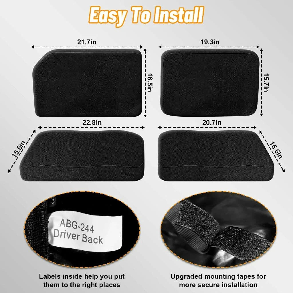 rtv x900 black seat covers dimension and easy to install