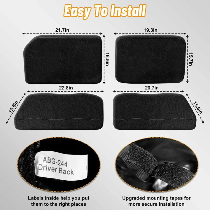 rtv x900 black seat covers dimension and easy to install