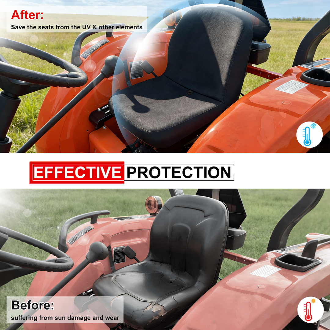 StarknightMT Kubota Tractor Black Seat Cover  effective protection