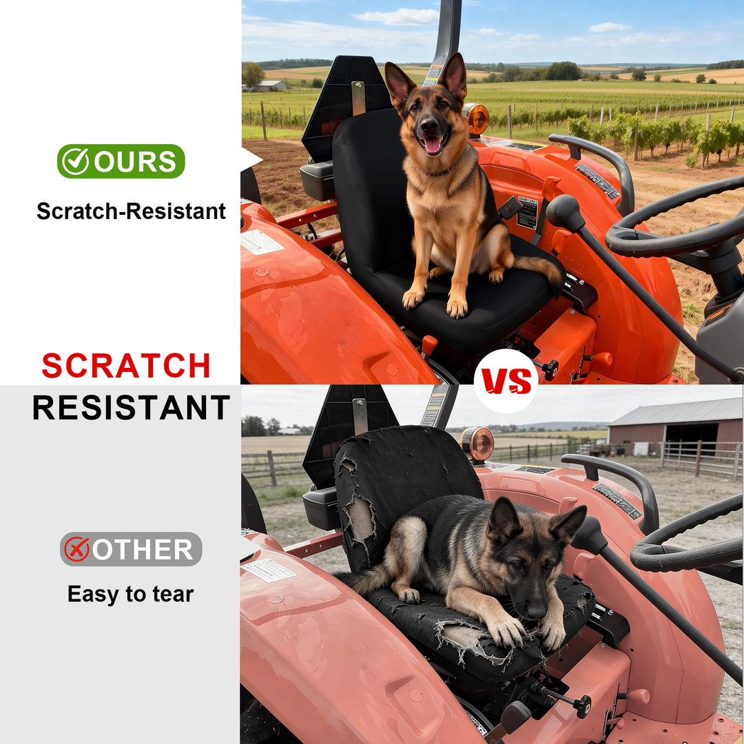 StarknightMT Kubota Tractor Black Seat Cover  scratch-resistant