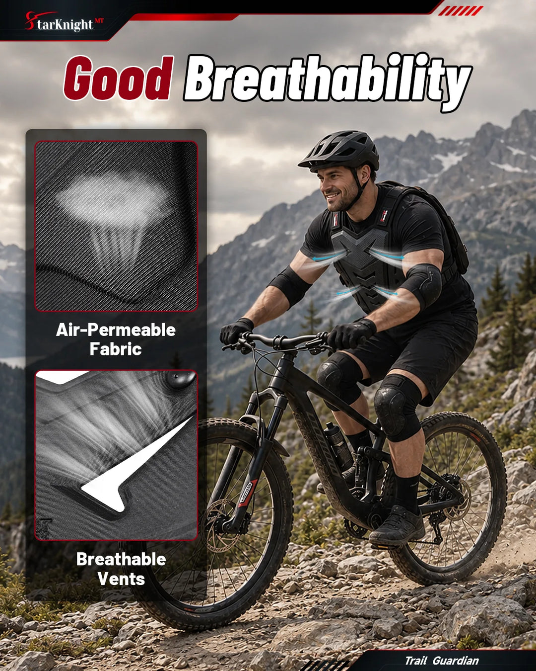 Large Lightweight Adult Motocross Chest Protector good breathability