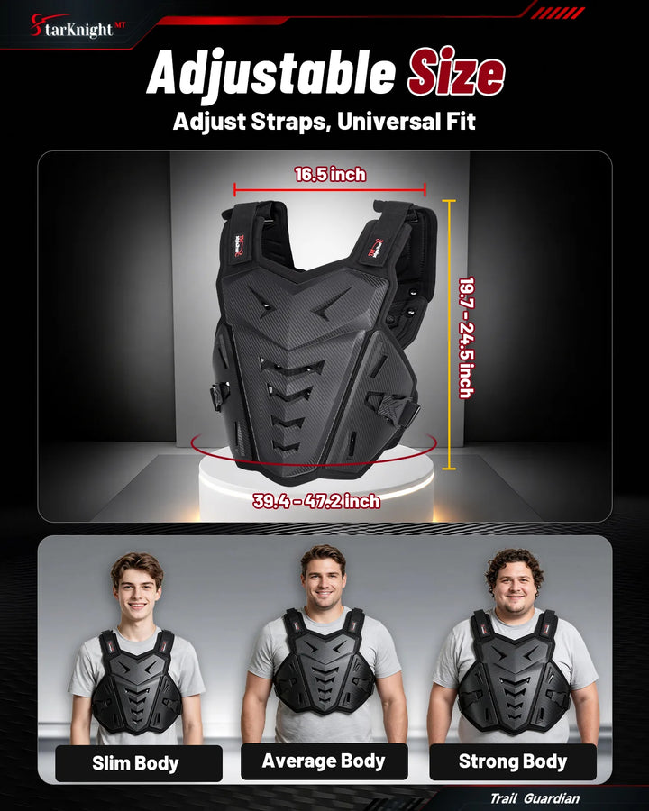 Large Lightweight Adult Motocross Chest Protector adjustable size