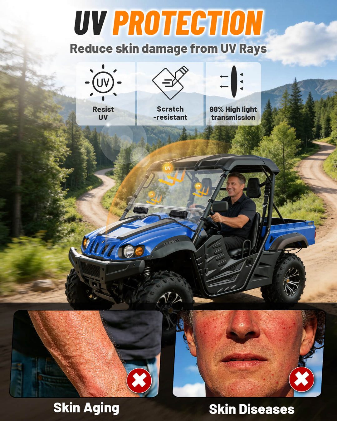 StarknightMT Massimo MSU Vented Windshield UV Protection