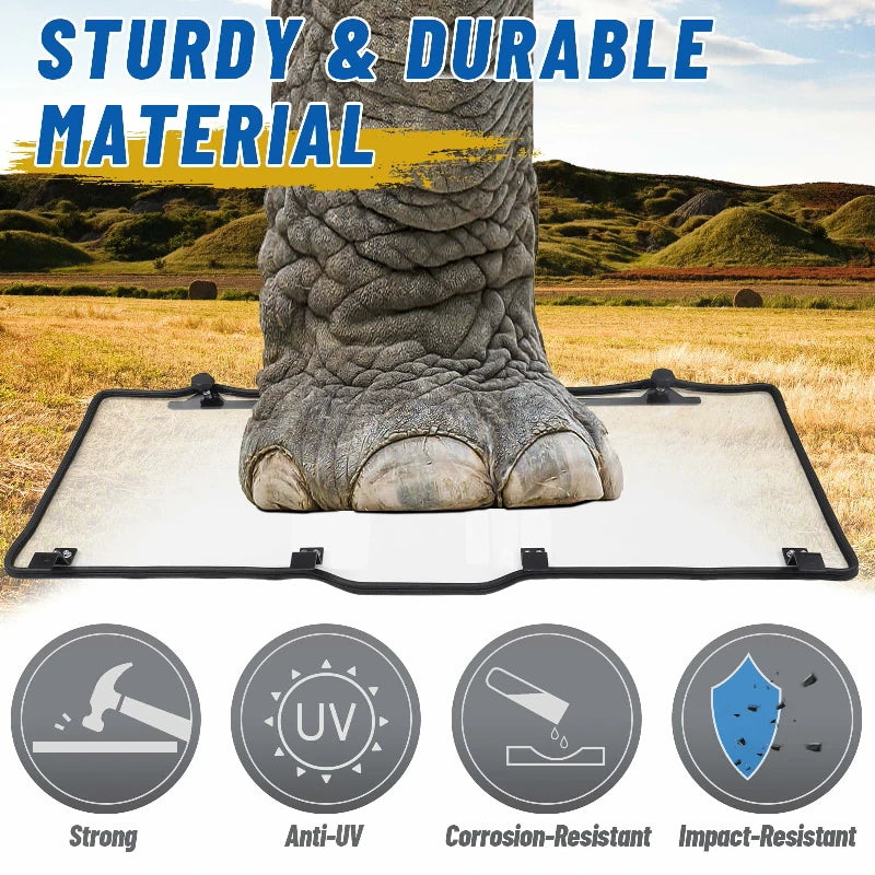 sturfy and durable material of polaris ranger rear windshield 