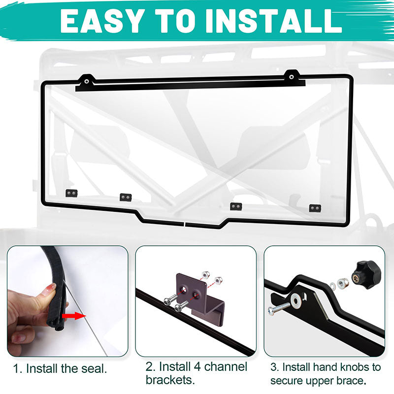 easy to install the ranger 1000 windshield