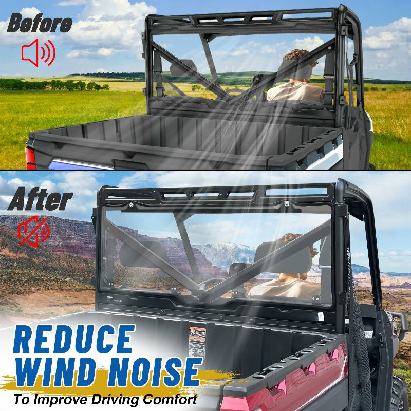 ranger rear windshield reduce wind noise 