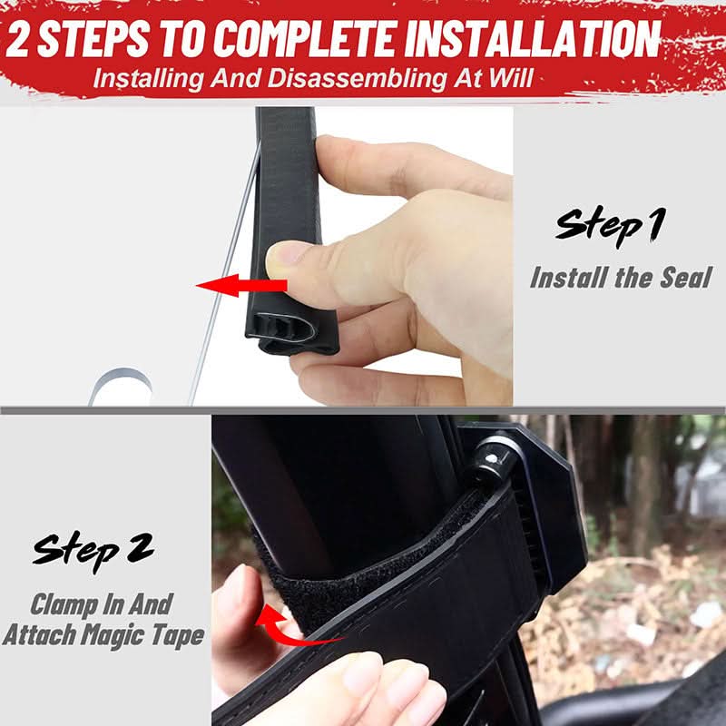 2 steps installation of the general windshield