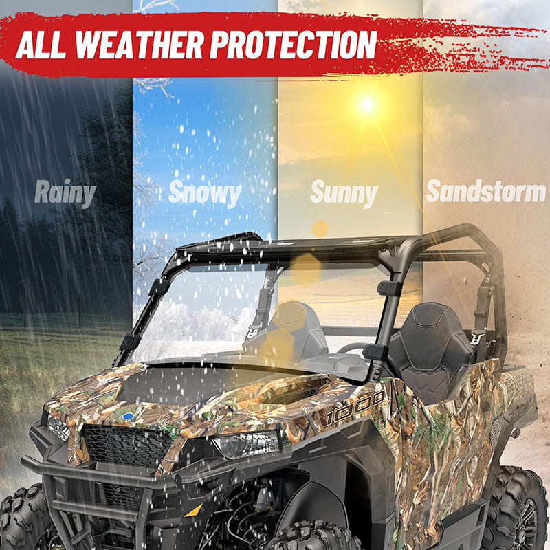 general front windshield provide  all weather protection 