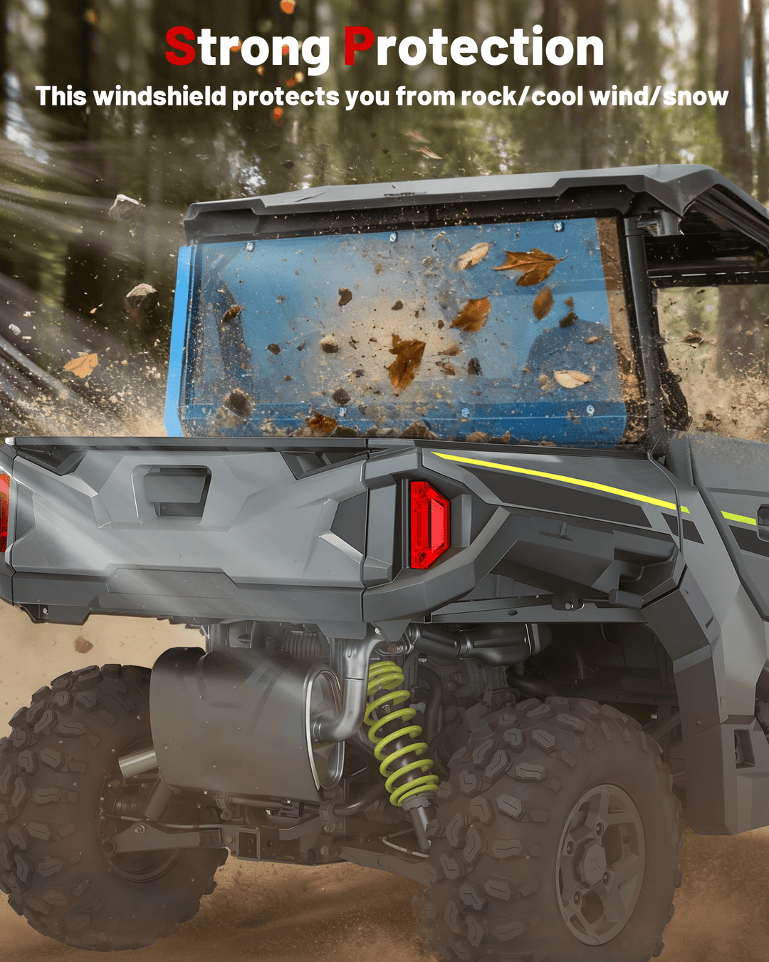 StarknightMT General 1000/XP/4 Tinted Rear Windshield strong protection