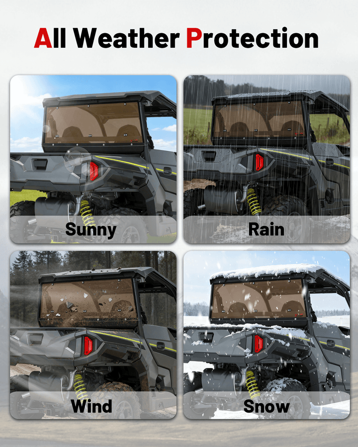 StarknightMT General 1000/XP/4 Tinted Rear Windshield all weather protection