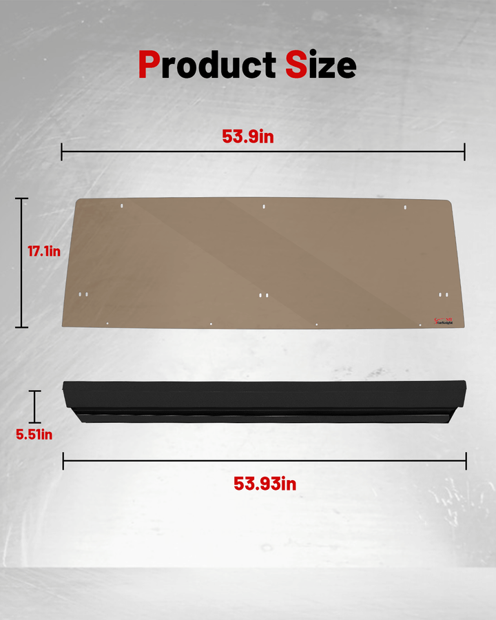 StarknightMT General 1000/XP/4 Tinted Rear Windshield product size