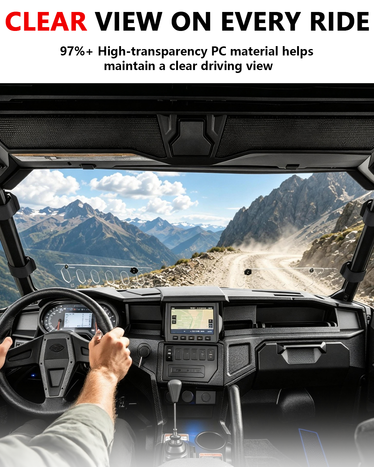 StarknightMT's Polaris General XP/4/ 1000 Vented Windshield (2016-2025) Clear view on ever ride