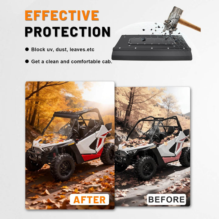 Polaris RZR 200 Aluminum Roof Block Dust and leaves