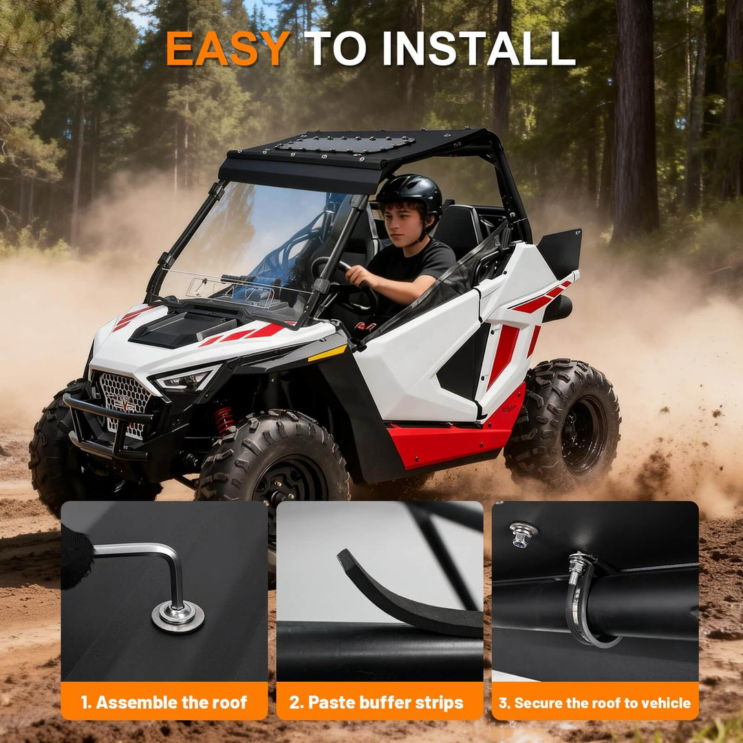 Easy to install Polaris RZR 200 Aluminum Roof 