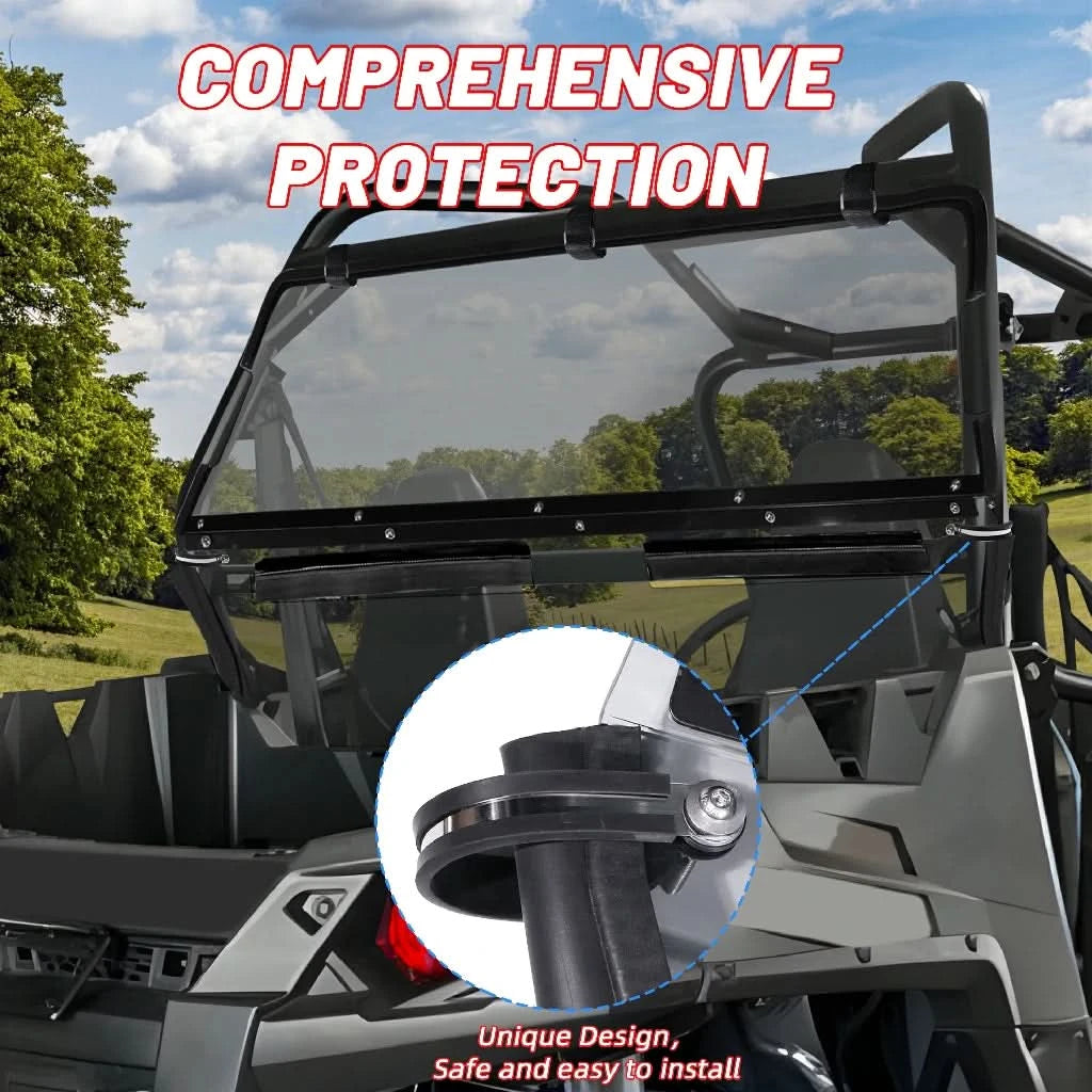 RZR 570 Rear windshield give comprehensive protection 