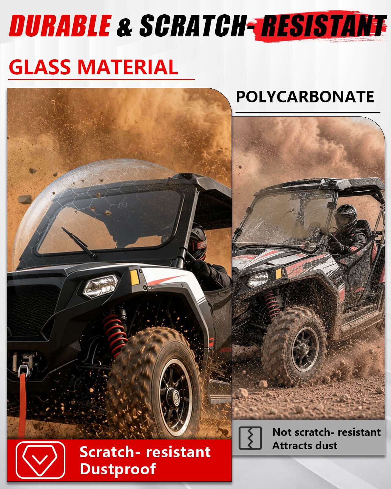 Polaris RZR 800 Glass Windshield Material