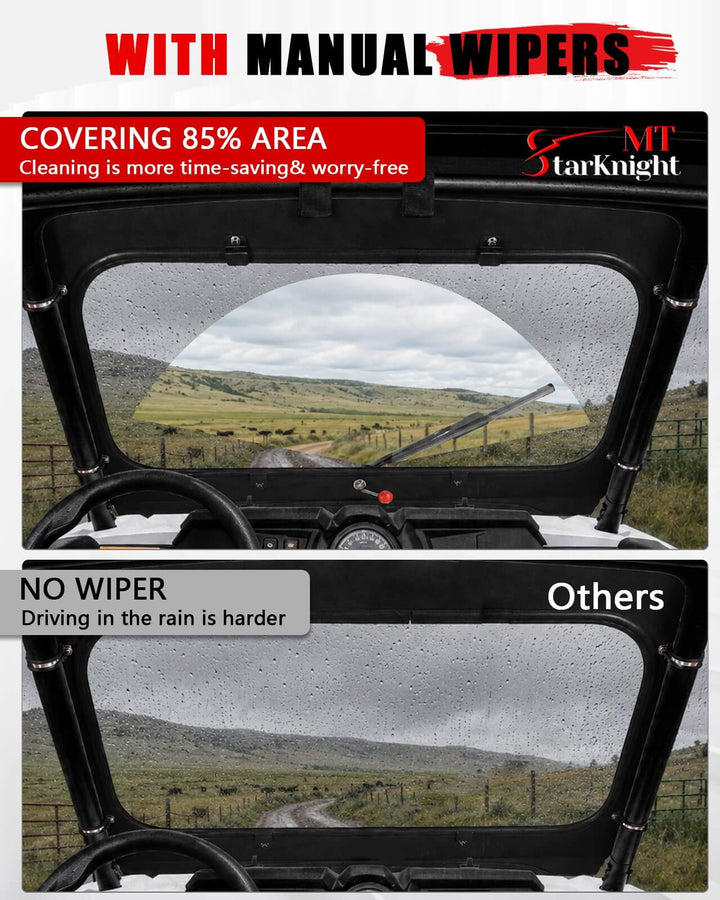 Polaris RZR 800 Glass Windshield  with manual wipers
