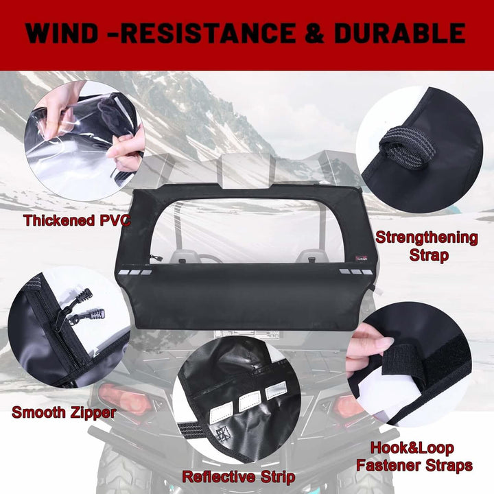 rzr soft rear windshield wind resistant and durable